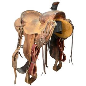 U155dweltyran14 Dusty Welty Used 15.5 Inch Ranch Saddle Code