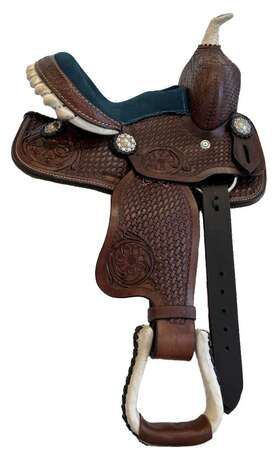 Bi286-8 Equitem Popular Western Mini Pony Trail Barrel 8 Inch Toy Souvenir 1st Saddle 5 Seat Colors
