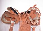 1801 Eu Used Extra Wide Chestnut Western Leather Silver Show Horse