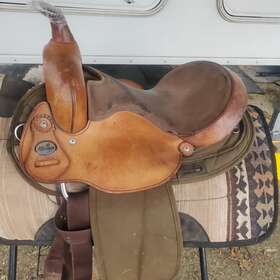 7102-c Fabtron Leather And Cordura Western Saddle 14.5 Inch