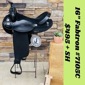 7105c Fabtron 16 Inch Trail Saddle Black Light Weight