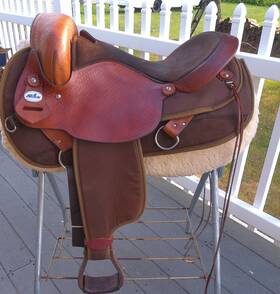 7342-t Fabtron 16ftft #7342 T Gaited Endurance Western Trail Saddle Leather/cordura Usa