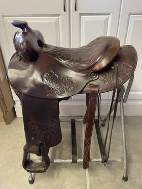 1738 Fallis Balanced Ride 16 Inch Western Saddle Used All Around