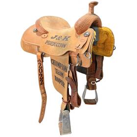 U15gctrotr G&c Saddles Used 15 Inch Trophy Team Roping Saddle Code