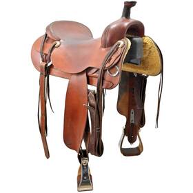 C175gbaderrcso Gene Bader Used 17.5 Inch Ranch Cutting Saddle Code