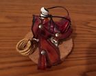 Gp30007db Unbranded Handmade Tooled Leather Miniature Saddle Lariat Brown Red For