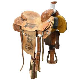 U15grotra22 Gr Custom Saddles Used 15 Inch Trophy Team Roping Saddle Code