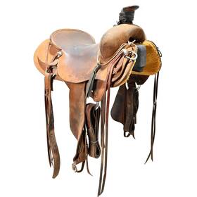 C16grassh89 Grass Hopper Saddlery Used 16 Inch Grasshopper Ranch Saddle Code