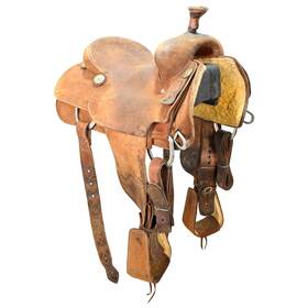 U1425h4trro H4 Saddles Used 14.25 Inch Team Roping Saddle Code