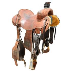U155halevansran Hal Evans Used 15.5 Inch Ranch Saddle Code