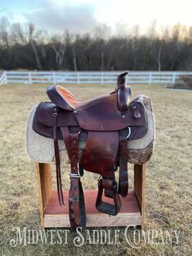 Ced-50855036748079 Heavy Duty 16 Blue Ridge Western Roping Saddle - Made In Usa Inch