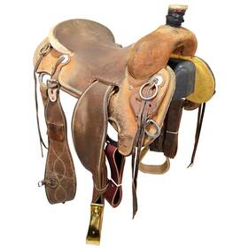U17henderrosr Henderson Custom Saddlery Used 17 Inch Ranch Saddle Code