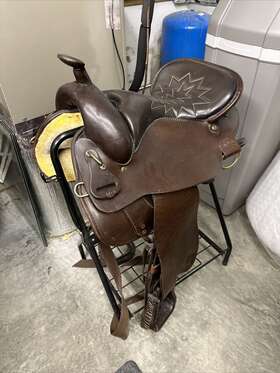 Her15 Hereford Brand Tex Tan Western Horse Saddle - 17.5 Inch Seat Euc Free Shipping