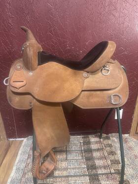 6815-7607-05 High Horse By Circle Y 16 Inch Trainer Western Saddle Brown Leather