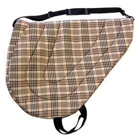 Hs1102bk High Spirit Saddle Carrying Bag For English Saddles Black Plaid