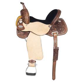 Bhbr201-15 Hilason 34bh 15 In Western Horse Barrel Trail Pleasure American Leather Saddle