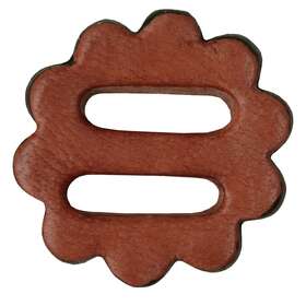 01bh Hilason Bhlf104m-qty06 Slotted Scalloped Leather Rosette Concho Saddle Tack Mahogany