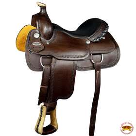 Bhrs107db-15 Hilason 84bh 15 In Western Horse Saddle American Leather Ranch Roping Trail