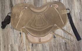 Bhsa100trq Hilason Baretek Western Treeless Bareback Saddle - Rough Out Leather