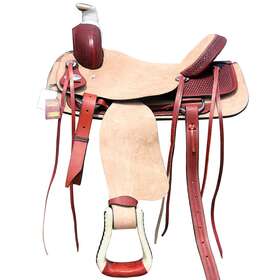 Bhwd098-16 Hilason 72bh 16 In Western Horse Saddle American Leather Wade Ranch Roping Mahogany
