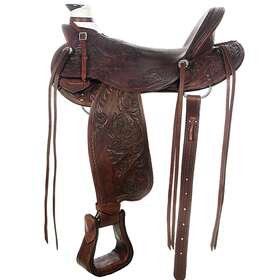 Bhwd902-16 Hilason 84bh 16 In Western Horse Saddle American Leather Wade Ranch Roping Mahogany