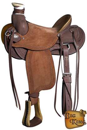 Bhwdr4098db-15 Hilason 30bh 15 In Western Horse Wade Saddle American Leather Ranch Roping Dark