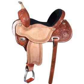 Hsos121bz-15 Hilason 56hs 15 In Western Horse Barrel Racing Trail American Leather Saddle