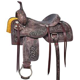 Hsos815bzdbro-16 Hilason 92hs Western Horse Ranch Cutter American Leather Saddle Antique Brown