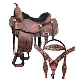Hsto106bzdbrobhpa326dbro-16 Hilason 60hs 16 In Western Horse Treeless Trail Pleasure Saddle American Leather Tack