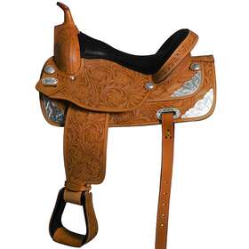 Hstt121bzol-15 Hilason 84hs 15 In Western Horse Saddle American Leather Flex Tree Trail &