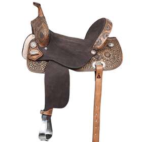 Hstt140bz-15 Hilason 72hs 15 In Flex Tree Western Horse Saddle American Leather Barrel Trail