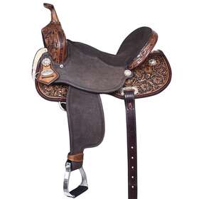 Hstt162bz-15 Hilason 14hs Western Horse Flex Tree Barrel Trail In American Leather Saddle