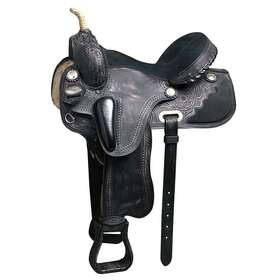 Hstt206bzbkro-16 Hilason 49hs 16 In Flex Tree Western Horse Saddle American Leather Trail Barrel Racing