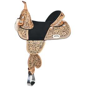 Hstw119bz-15 Hilason 76hs 15 Western Trail Treeless Barrel Racing American Leather Saddle