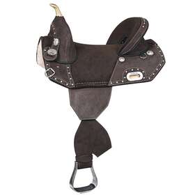 Hstw304-15 Hilason Hs Western Horse Trail Barrel Racing American Leather Saddle Brown