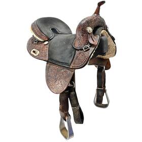 U16hilasonbrtl Hilason Used 16 Inch Saddles Treeless Barrel Racing Saddle Code