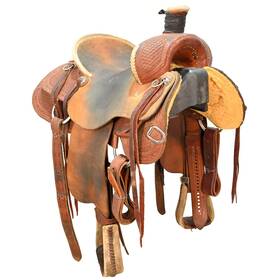 U14hrranstock Hr Custom Made Used 14 Inch Ranch Saddle Code
