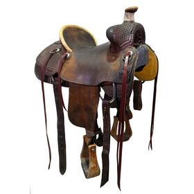 U15hrran12bsk Hr Custom Made Used 14.5 Inch Ranch Saddle Code