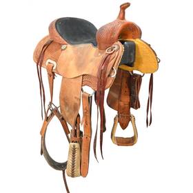U15hrtrail12bsk Hr Custom Made Used 15 Inch Trail Saddle Code