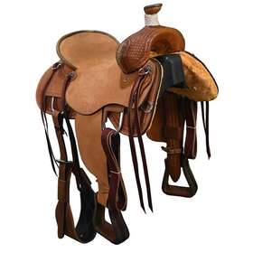 Hr14ranassstock Hr Custom Saddlery New 14 Inch Made Association Ranch Saddle Code