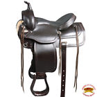 Hsdf203v1bz-17 Hilason Western American Leather Draft Horse Saddle Trail 635562457049
