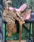 Hsos189bhpa326-15 Hilason Western Leather Barrel Racing Trail Saddle W Headstall Breast Collar 15