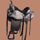 Hsto102bkroxyz-14 Hilason Used Treeless Western Leather Trail Pleasure Riding 635562421675