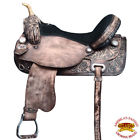 Hstt801dbro-17 Hilason Western Flex Tree Barrel Racing Trail Riding 682269193756