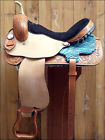 Hstt801trqzeb-15 Hilason Western Leather Barrel Racing Trail Square Skirt Saddle