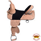 Hstw101bz-14 Hilason Treeless Western Trail Barrel Racing Leather Saddle 682269194128