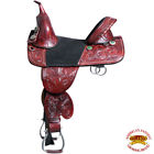 Hstw101dm-18 Hilason Treeless Western Trail Barrel Racing Leather Horse 635562419849