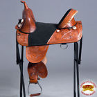 Hstw101spabr-18 Hilason Spanish Brown Treeless Western Trail Barrel Racing 635562413311