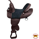 Hstw104bzdb-17 Hilason Treeless Western Trail Barrel Racing Leather Saddle 695922083080