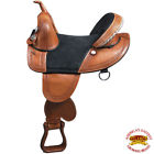 Hstw104bzol-14 Hilason Treeless Western Trail Barrel Racing Leather Saddle